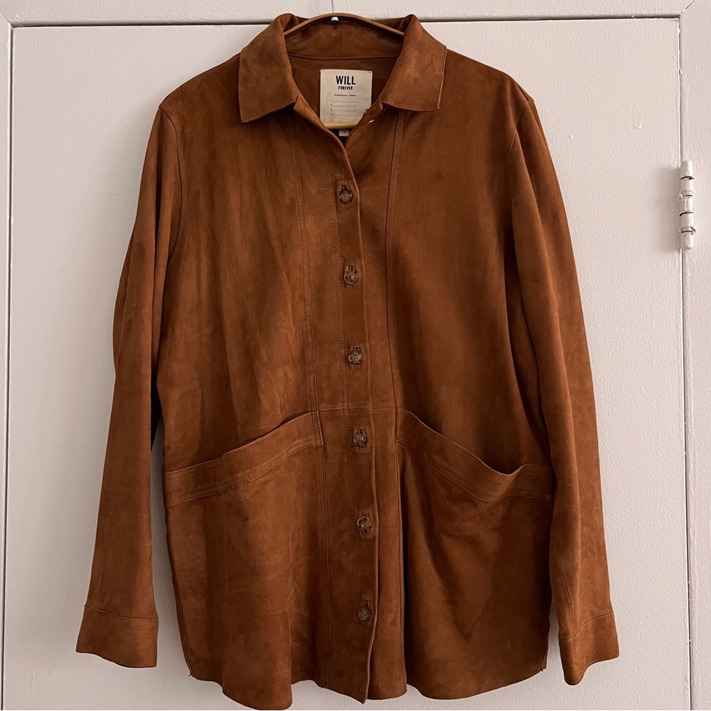 Sezane Suede Jacket, worn 2 times. Size S